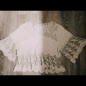 White lace top